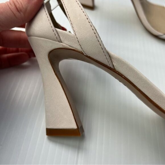 Schutz Womens neutral May Ankle Strap Open Toe Heels Womens Size 7.5 - Picture 10 of 16